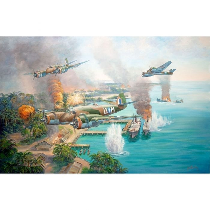 Beaufighter Blitz Painting by John Bradley