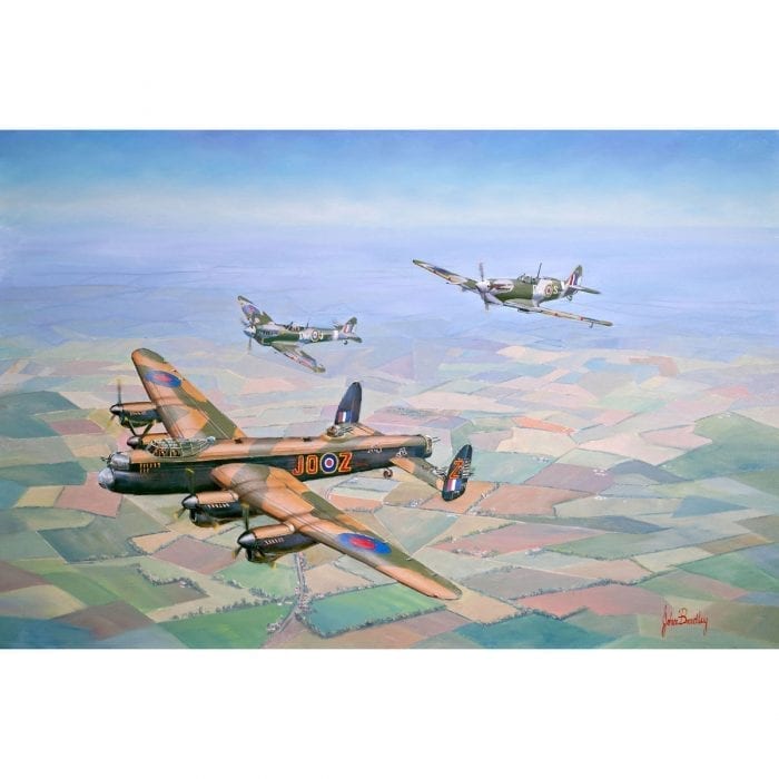 Bring Home the Straggler War Plane Painting John Bradley