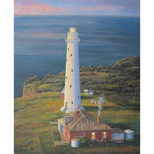 Cape Wickham Light John Bradley lighthouse painting