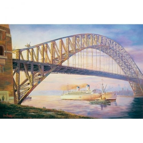 Days of Steam Sydney Harbour Bridge Painting John Bradley