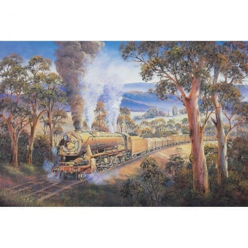 Hard Yakka Train Painting by John Bradley