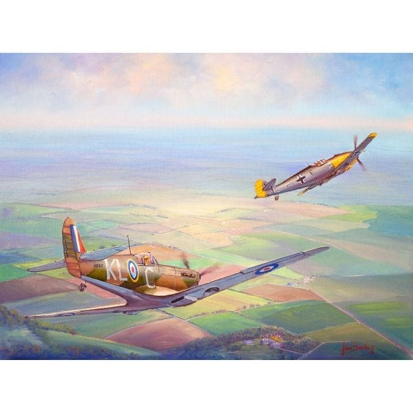 Nowhere to Hide Fighter Plane Painting John Bradley