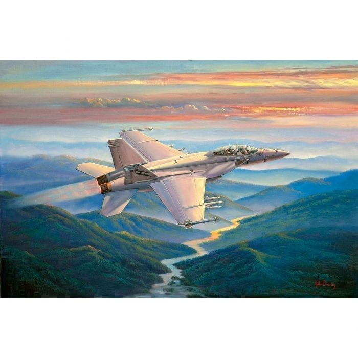 Sunset Sortie Jet Painting John Bradley