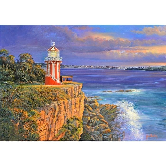 Red Lighthouse Art painting John Bradley