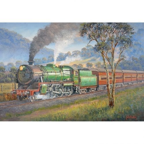 Living Steam Train Painting John Bradley