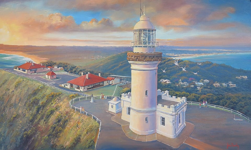 Late Light Byron Bay painting John Bradley