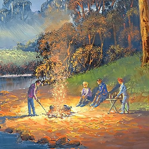 John Bradley how to paint fire and people