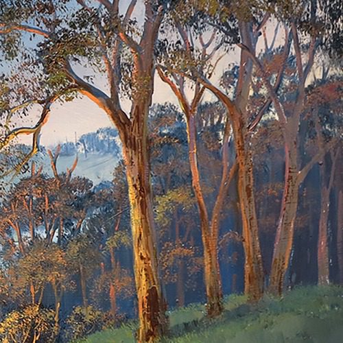 john-John Bradley how to paint trees by firelight