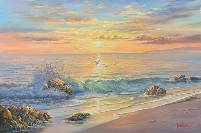 John bradley How to paint the Coastal Sunrise