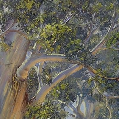 how to paint gum tree branches and leaves