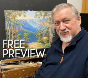 Free preview of painting the blue mountains with John Bradley