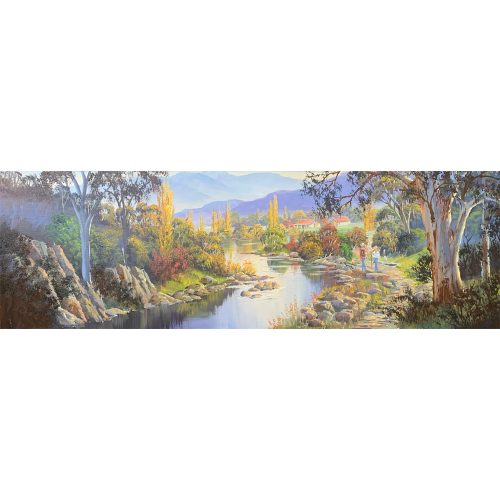autumn-river-walk-painting-John-Bradley