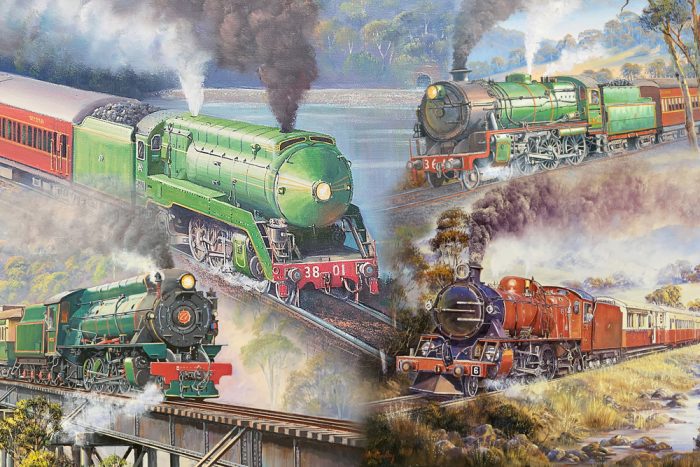 Aussie Icon Steam Train Paintings