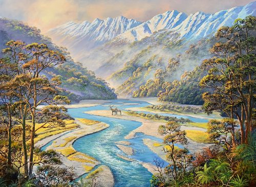 West Coast Wilderness New Zealand painting John Bradley